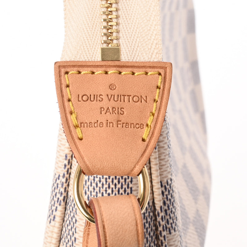 LOUIS VUITTON ルイヴィトン ダミエアズール ポシェットアクセソワール 新型 白 N41207 レディース ダミエアズールキャンバス アクセサリーポーチ Aランク 中古 銀蔵