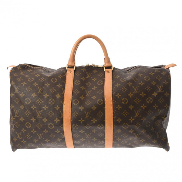 LOUIS VUITTON ルイヴィトン モノグラム キーポル 55 ブラウン M41424 ユニセックス モノグラムキャンバス ボストンバッグ ABランク 中古 銀蔵