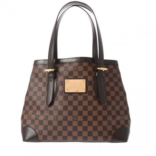 LOUIS VUITTON ルイヴィトン ダミエ ハムステッド MM トート ブラウン N51204 レディース ダミエキャンバス ハンドバッグ ABランク 中古 銀蔵