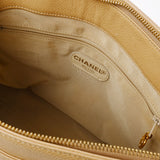 CHANEL シャネル ベージュ レディース キャビアスキン ハンドバッグ Bランク 中古 銀蔵