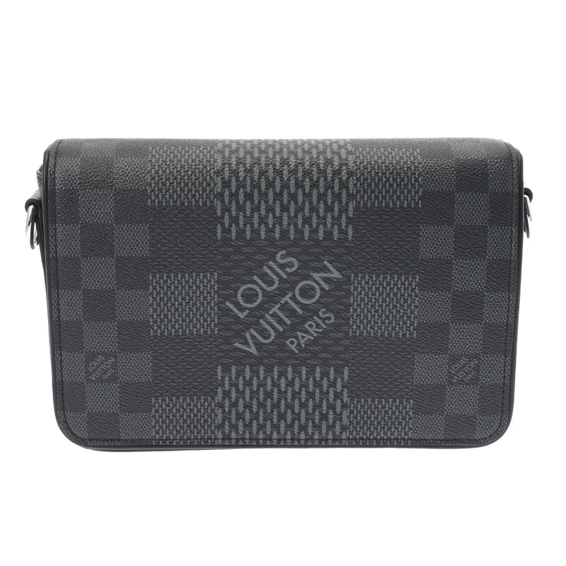 LOUIS VUITTON ルイヴィトン ダミエグラフィット ステュディオメッセンジャー 黒/グレー N50013 メンズ ダミエグラフィット3Dキャンバス ショルダーバッグ Aランク 中古 銀蔵