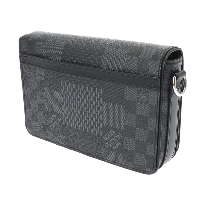 LOUIS VUITTON ルイヴィトン ダミエグラフィット ステュディオメッセンジャー 黒/グレー N50013 メンズ ダミエグラフィット3Dキャンバス ショルダーバッグ Aランク 中古 銀蔵