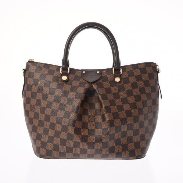 LOUIS VUITTON ルイヴィトン ダミエ シエナ MM ブラウン N41546 レディース ダミエキャンバス ハンドバッグ Aランク 中古 銀蔵