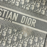 CHRISTIAN DIOR クリスチャンディオール ブックトート ミディアム オブリーク グレー M1296ZRIW レディース キャンバス ハンドバッグ Bランク 中古 銀蔵