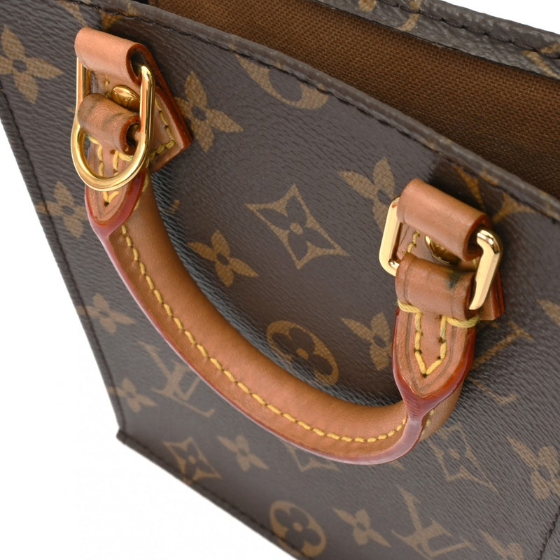 LOUIS VUITTON ルイヴィトン モノグラム プティット サックプラ 旧型 2WAY ブラウン M69442 レディース モノグラムキャンバス ハンドバッグ ABランク 中古 銀蔵