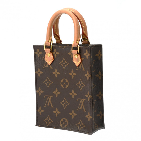 LOUIS VUITTON ルイヴィトン モノグラム プティット サックプラ 旧型 2WAY ブラウン M69442 レディース モノグラムキャンバス ハンドバッグ ABランク 中古 銀蔵