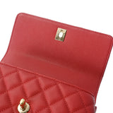 CHANEL シャネル トップハンドル XS 2WAY レッド A92990 レディース キャビアスキン ハンドバッグ ABランク 中古 銀蔵