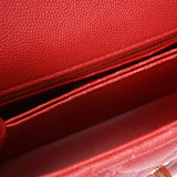 CHANEL シャネル トップハンドル XS 2WAY レッド A92990 レディース キャビアスキン ハンドバッグ ABランク 中古 銀蔵