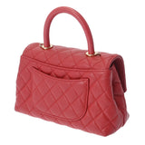 CHANEL シャネル トップハンドル XS 2WAY レッド A92990 レディース キャビアスキン ハンドバッグ ABランク 中古 銀蔵