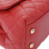 CHANEL シャネル トップハンドル XS 2WAY レッド A92990 レディース キャビアスキン ハンドバッグ ABランク 中古 銀蔵