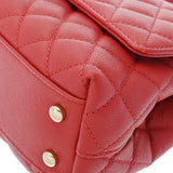 CHANEL シャネル トップハンドル XS 2WAY レッド A92990 レディース キャビアスキン ハンドバッグ ABランク 中古 銀蔵