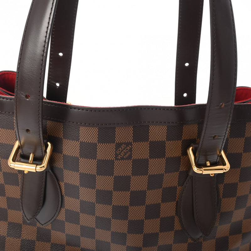 LOUIS VUITTON ルイヴィトン ダミエ ハムステッド MM ブラウン N51204 レディース ダミエキャンバス ハンドバッグ Aランク 中古 銀蔵