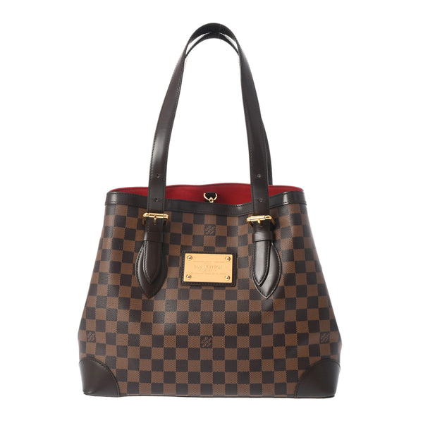 LOUIS VUITTON ルイヴィトン ダミエ ハムステッド MM ブラウン N51204 レディース ダミエキャンバス ハンドバッグ Aランク 中古 銀蔵