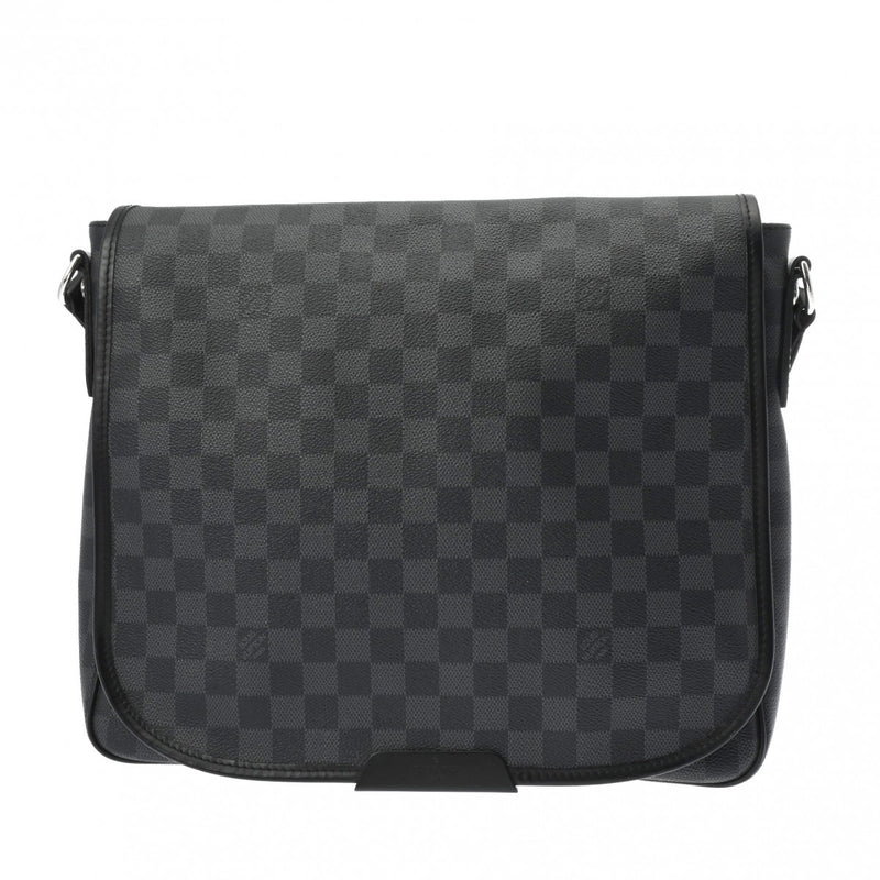 LOUIS VUITTON ルイヴィトン ダミエグラフィット ダニエル MM 黒 N58029 メンズ ダミエグラフィットキャンバス ショルダーバッグ ABランク 中古 銀蔵