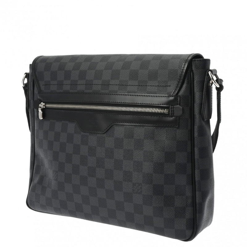 LOUIS VUITTON ルイヴィトン ダミエグラフィット ダニエル MM 黒 N58029 メンズ ダミエグラフィットキャンバス ショルダーバッグ ABランク 中古 銀蔵