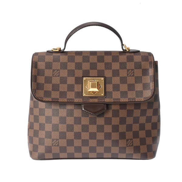 LOUIS VUITTON ルイヴィトン ダミエ ベルガモ MM ブラウン N41168 レディース ダミエキャンバス ハンドバッグ ABランク 中古 銀蔵