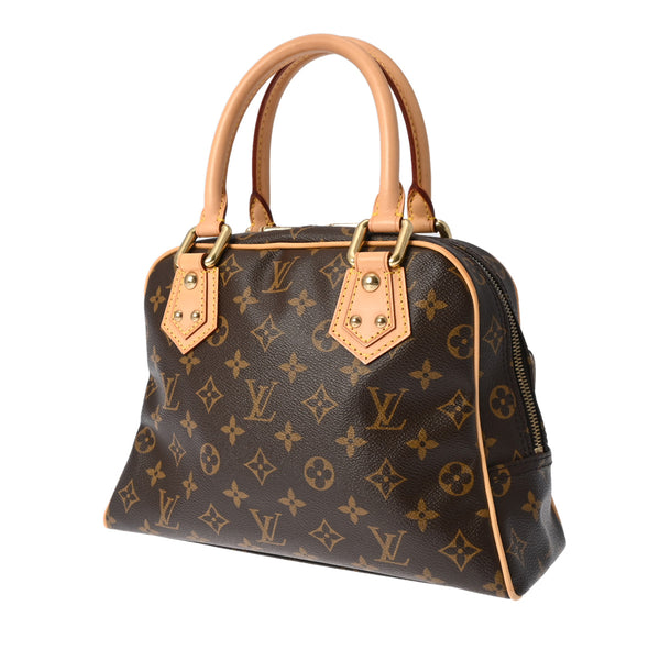 LOUIS VUITTON ルイヴィトン モノグラム マンハッタン PM ブラウン M40026 レディース モノグラムキャンバス ハンドバッグ ABランク 中古 銀蔵