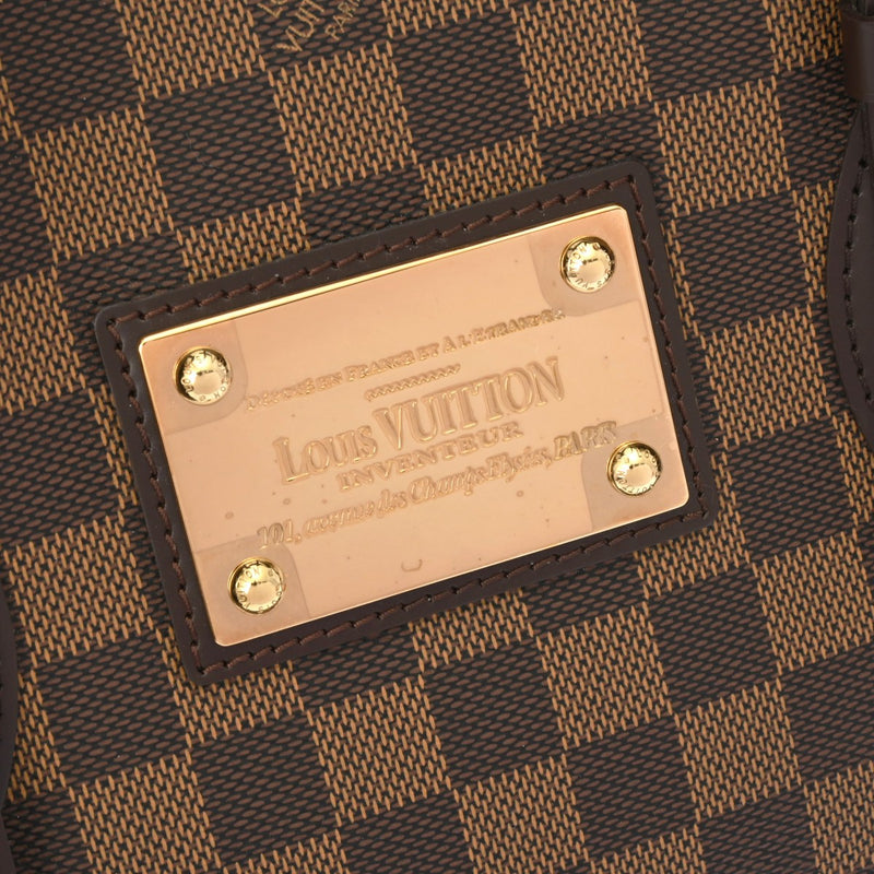 LOUIS VUITTON ルイヴィトン ダミエ ハムステッド MM ブラウン N51204 レディース ダミエキャンバス ハンドバッグ Aランク 中古 銀蔵