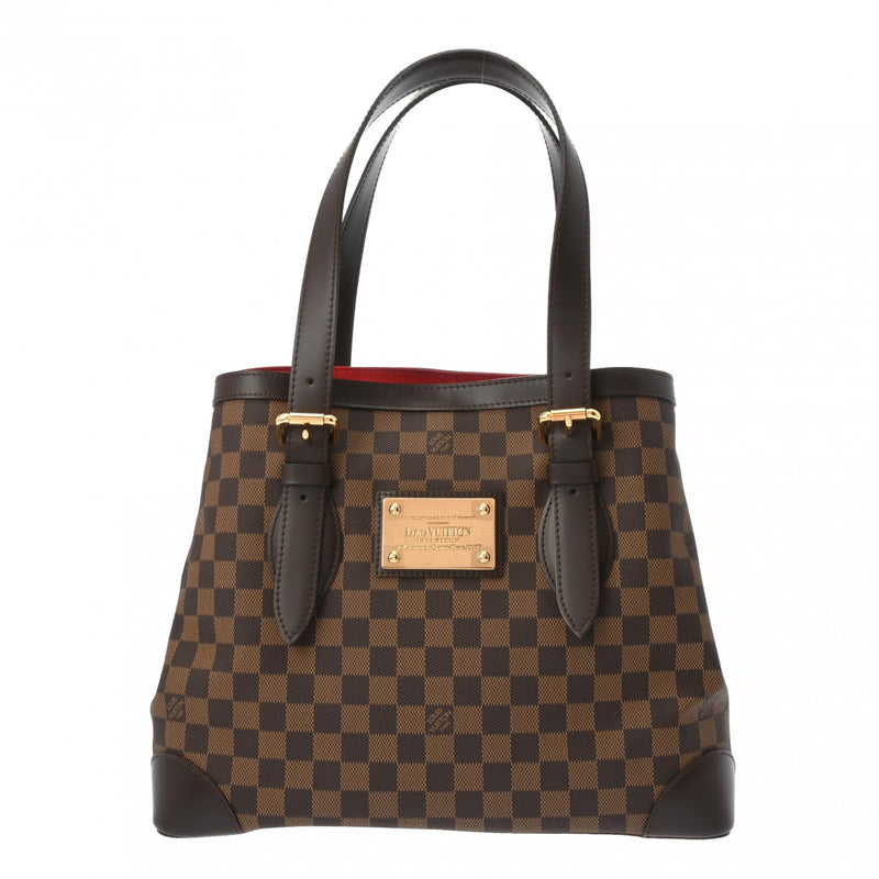 LOUIS VUITTON ルイヴィトン ダミエ ハムステッド MM ブラウン N51204 レディース ダミエキャンバス ハンドバッグ Aランク 中古 銀蔵