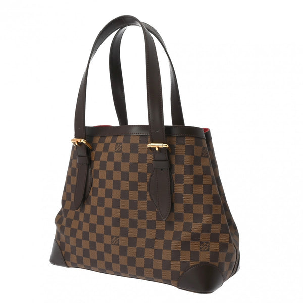 LOUIS VUITTON ルイヴィトン ダミエ ハムステッド MM ブラウン N51204 レディース ダミエキャンバス ハンドバッグ Aランク 中古 銀蔵