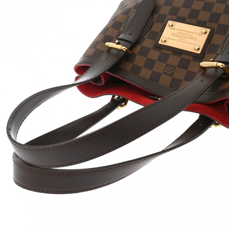 LOUIS VUITTON ルイヴィトン ダミエ ハムステッド MM ブラウン N51204 レディース ダミエキャンバス ハンドバッグ Aランク 中古 銀蔵