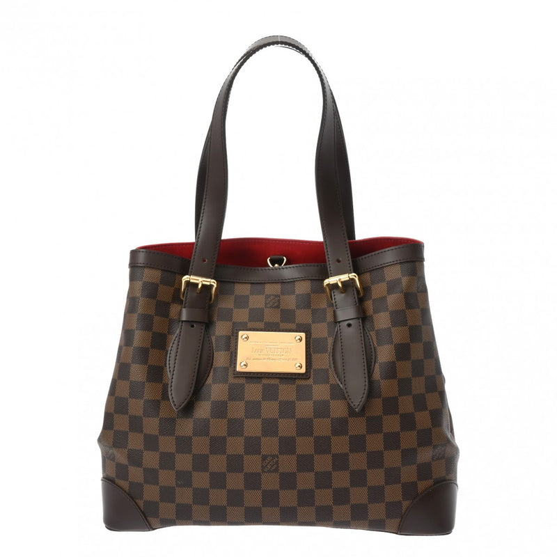 LOUIS VUITTON ルイヴィトン ダミエ ハムステッド MM ブラウン N51204 レディース ダミエキャンバス ハンドバッグ Aランク 中古 銀蔵