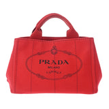 PRADA プラダ カナパトート ミニ レッド 1BG439 レディース デニム ハンドバッグ ABランク 中古 銀蔵