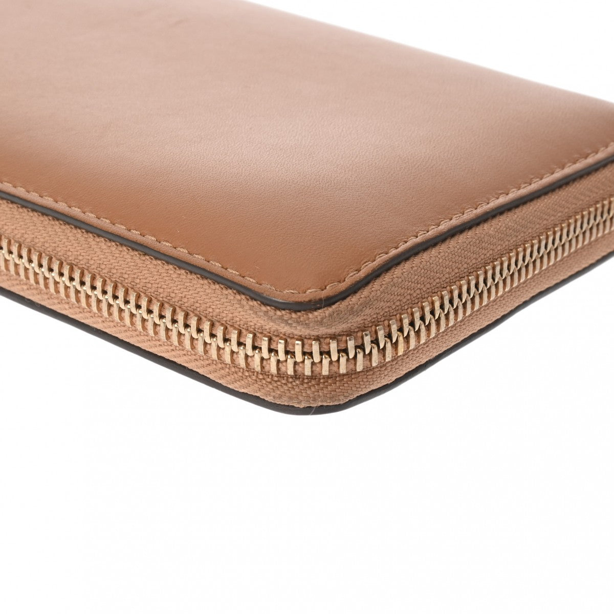 デルヴォーラウンドファスナー財布 Dロゴ ベージュ レディース