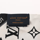 LOUIS VUITTON ルイヴィトン バンドー BB レッツゴー ブラック/ホワイト M76442 レディース シルク100％ スカーフ ABランク 中古 銀蔵