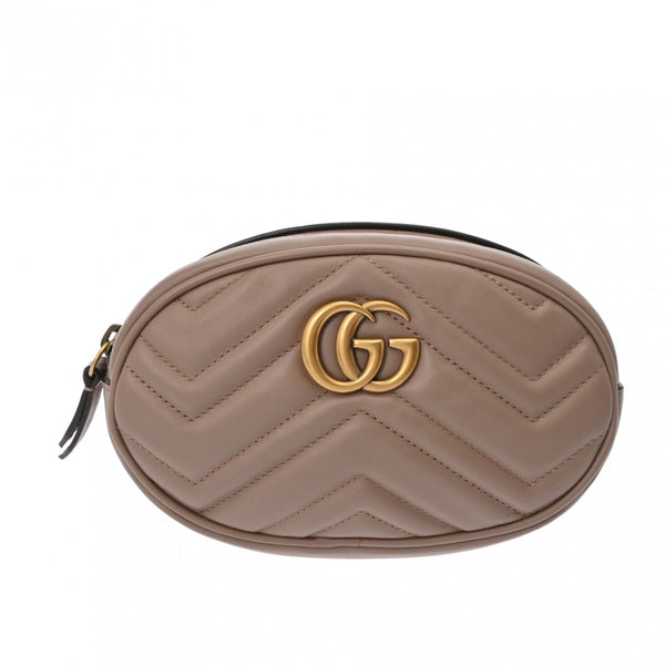 GUCCI グッチ GGマーモント ベルトバッグ グレージュ 476434 レディース レザー ボディバッグ Aランク 中古 銀蔵