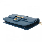 CHANEL シャネル マトラッセ チェーンショルダー ブルー レディース カーフ ショルダーバッグ Aランク 中古 銀蔵