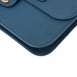 CHANEL シャネル マトラッセ チェーンショルダー ブルー レディース カーフ ショルダーバッグ Aランク 中古 銀蔵