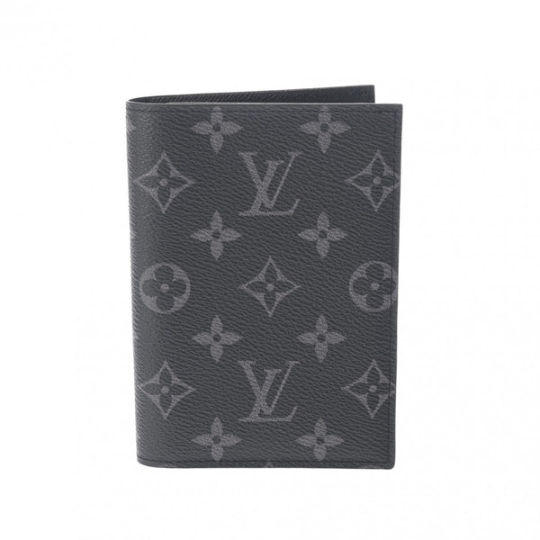 LOUIS VUITTON ルイヴィトン モノグラムエクリプス クーヴェルテュールパスポールNM 黒 M64501 ユニセックス モノグラムキャンバス パスポートケース 新同 中古 銀蔵