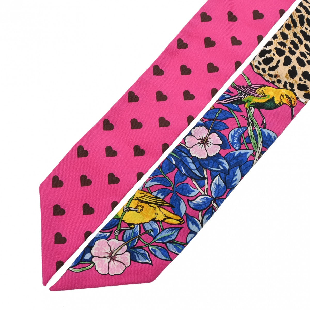 エルメスツイリー JUNGLE LOVE LOVE ピンク/ブルー レディース シルク