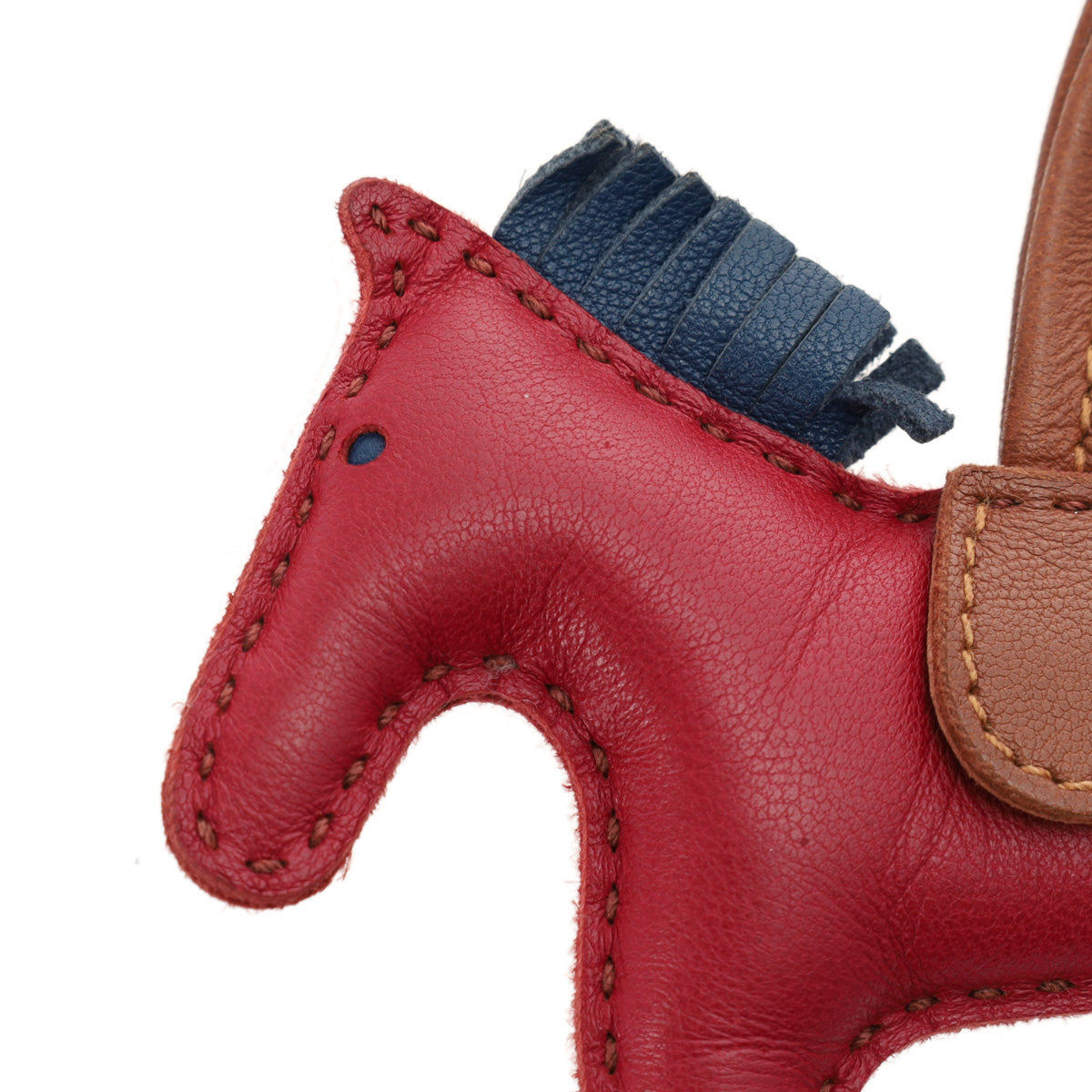 エルメスロデオ PM バッグチャーム ルージュアッシュ/ブルードマルド