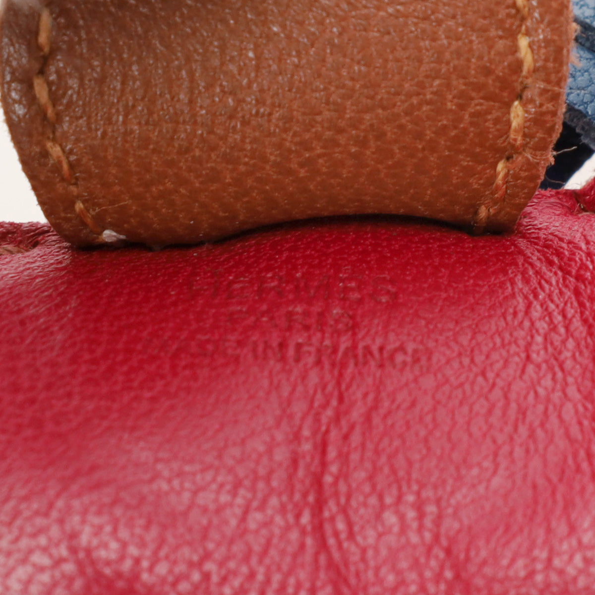 エルメスロデオ PM バッグチャーム ルージュアッシュ/ブルードマルド