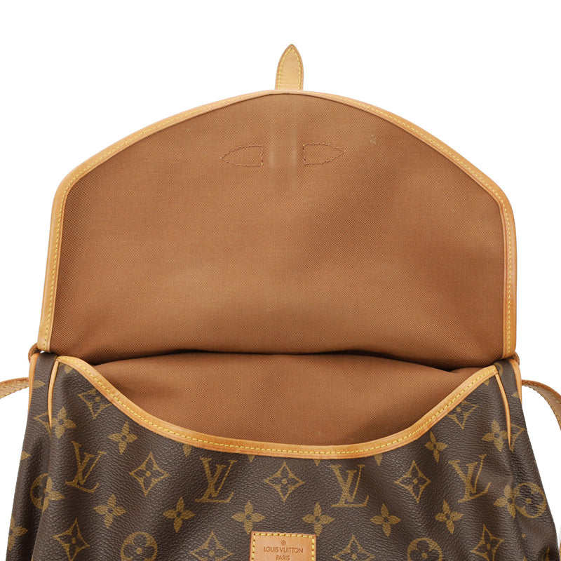 LOUIS VUITTON ルイヴィトン モノグラム ソミュール 30 ブラウン M42256 レディース モノグラムキャンバス ショルダーバッグ Bランク 中古 銀蔵