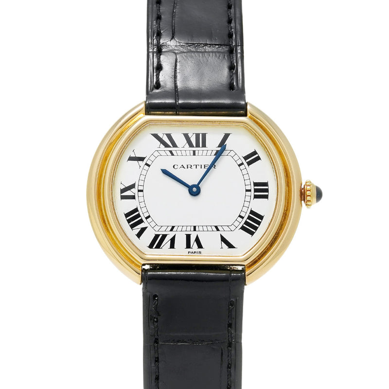 カルティエ エリプス LM 81721152 ホワイト レディース 腕時計 手巻き 中古 銀蔵