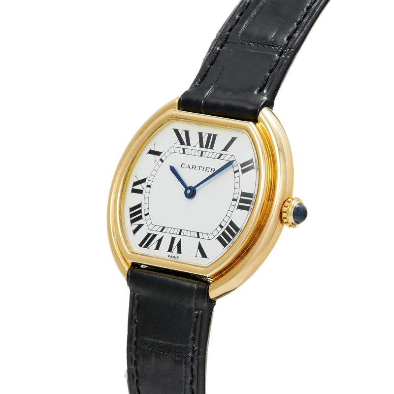 カルティエ エリプス LM 81721152 ホワイト レディース 腕時計 手巻き 中古 銀蔵