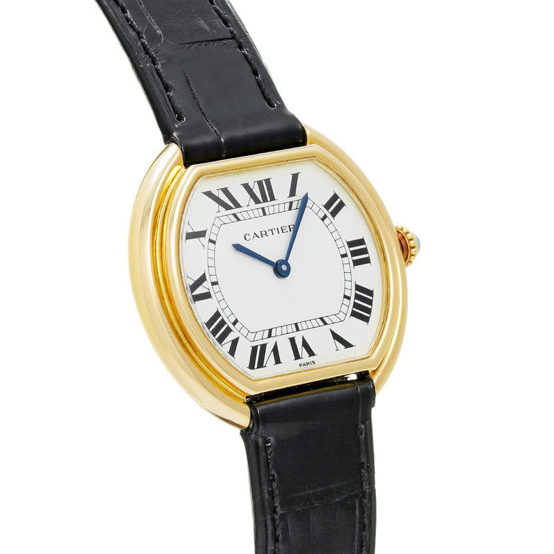 カルティエ エリプス LM 81721152 ホワイト レディース 腕時計 手巻き 中古 銀蔵