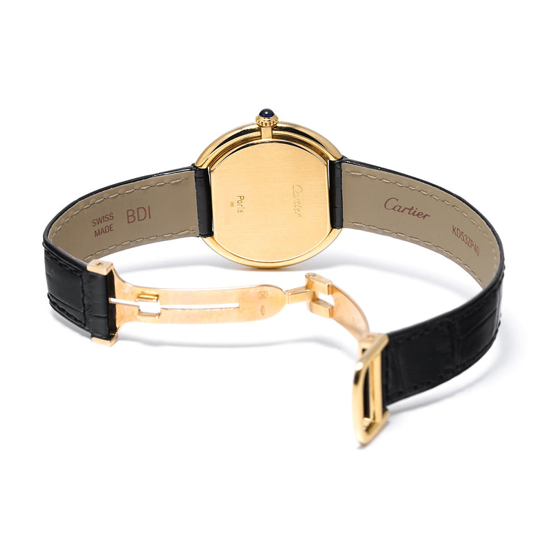 カルティエ エリプス LM 81721152 ホワイト レディース 腕時計 手巻き 中古 銀蔵