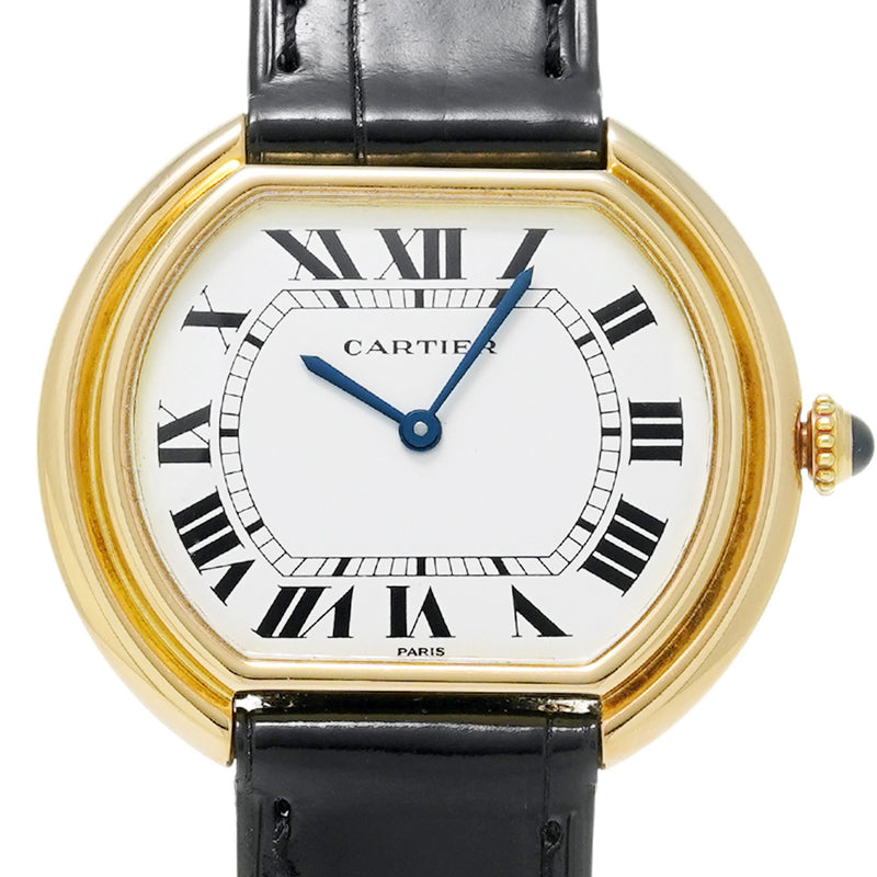 カルティエ エリプス LM 81721152 ホワイト レディース 腕時計 手巻き 中古 銀蔵