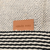 HERMES エルメス ニューフールトゥ MM エクリュ/ブラック ユニセックス キャンバス ハンドバッグ ABランク 中古 銀蔵