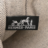 HERMES エルメス ニューフールトゥ MM エクリュ/ブラック ユニセックス キャンバス ハンドバッグ ABランク 中古 銀蔵