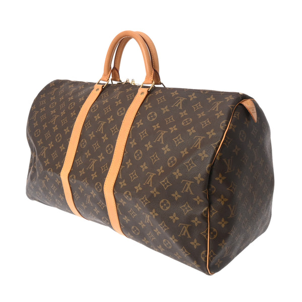 LOUIS VUITTON ルイヴィトン モノグラム キーポル 55 ブラウン M41424 ユニセックス モノグラムキャンバス ボストンバッグ Bランク 中古 銀蔵