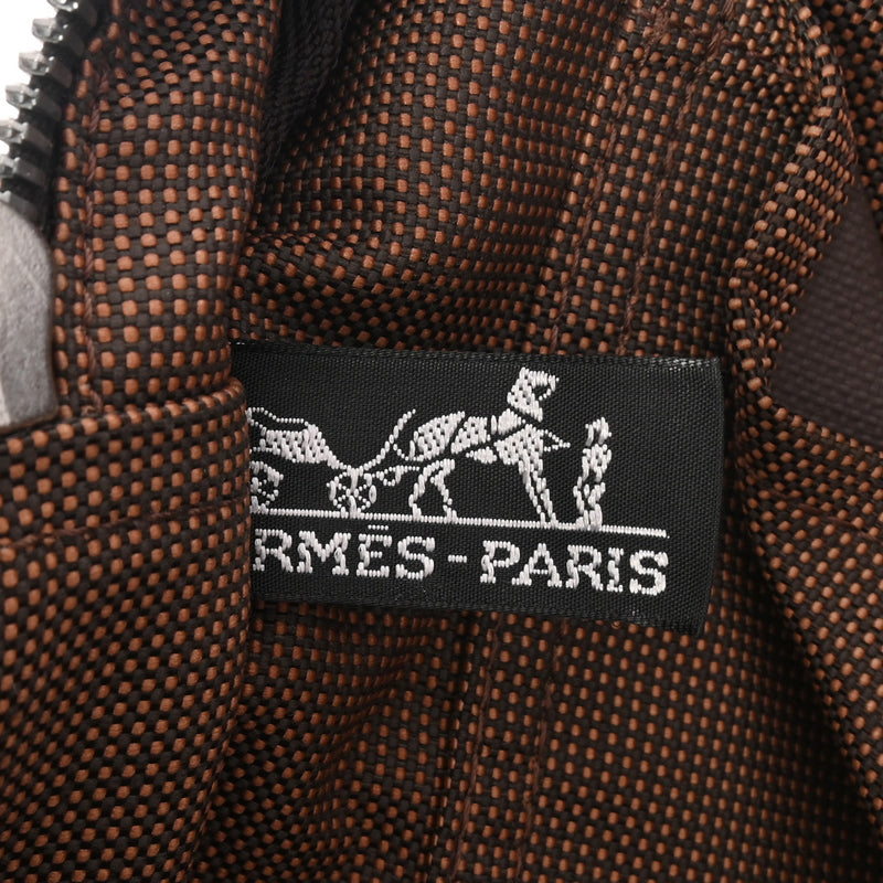 HERMES エルメス エールライン MM ブラウン ユニセックス キャンバス トートバッグ Aランク 中古 銀蔵