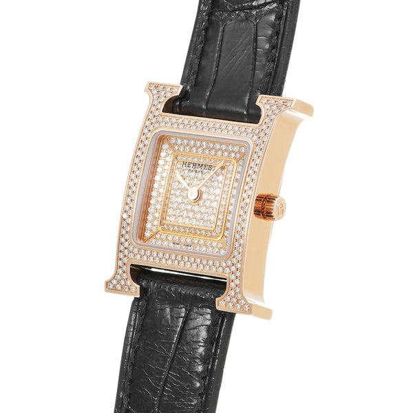 エルメス Hウォッチ 文字盤ダイヤ HH4.273 ダイヤモンド レディース 腕時計 クォーツ 中古 銀蔵