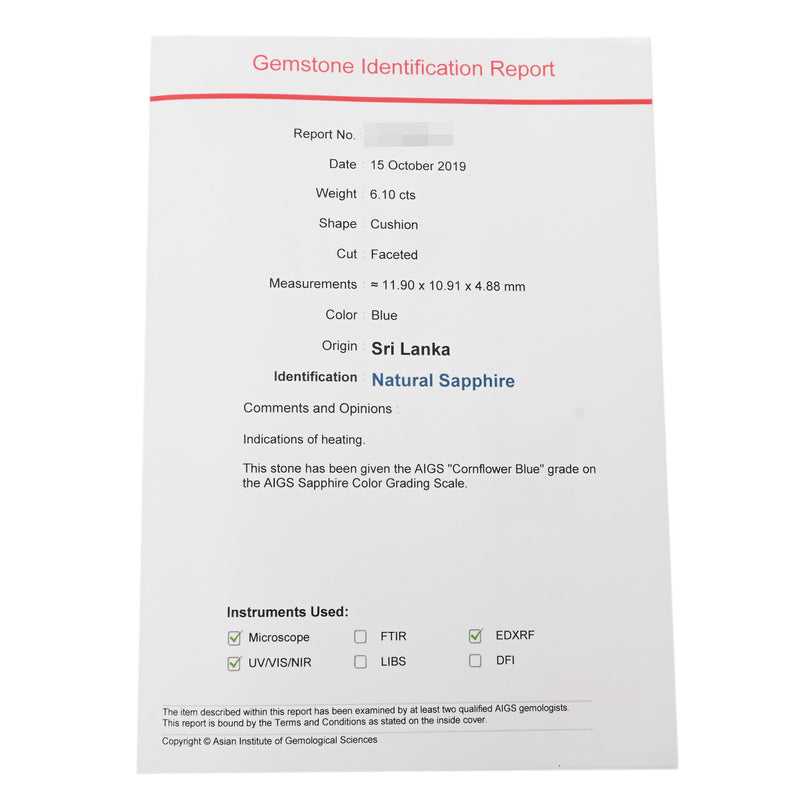 no brand ノーブランド サファイア 6.10ct ダイヤ 1.95ct 10号 レディース Pt900プラチナ リング・指輪 Aランク 中古 銀蔵