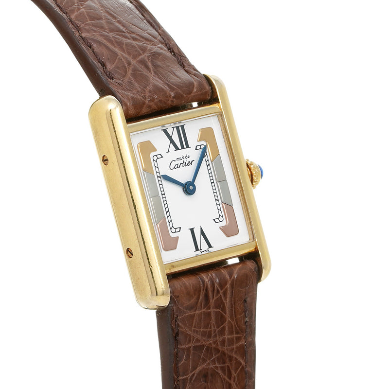 CARTIER カルティエ マストタンク SM W1006354 レディース 腕時計 クォーツ Aランク 中古 銀蔵