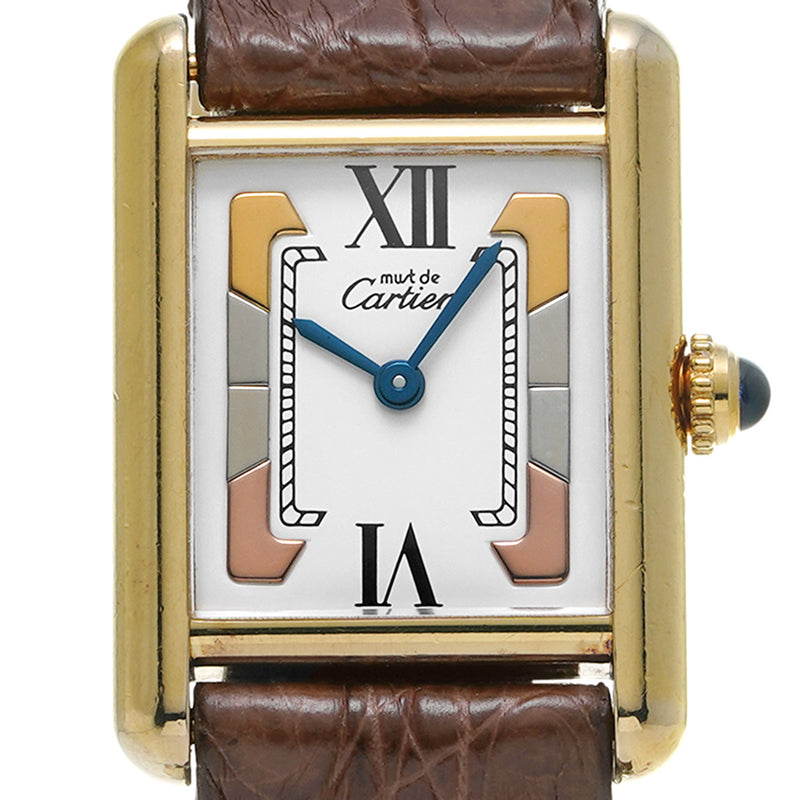 CARTIER カルティエ マストタンク SM W1006354 レディース 腕時計 クォーツ Aランク 中古 銀蔵